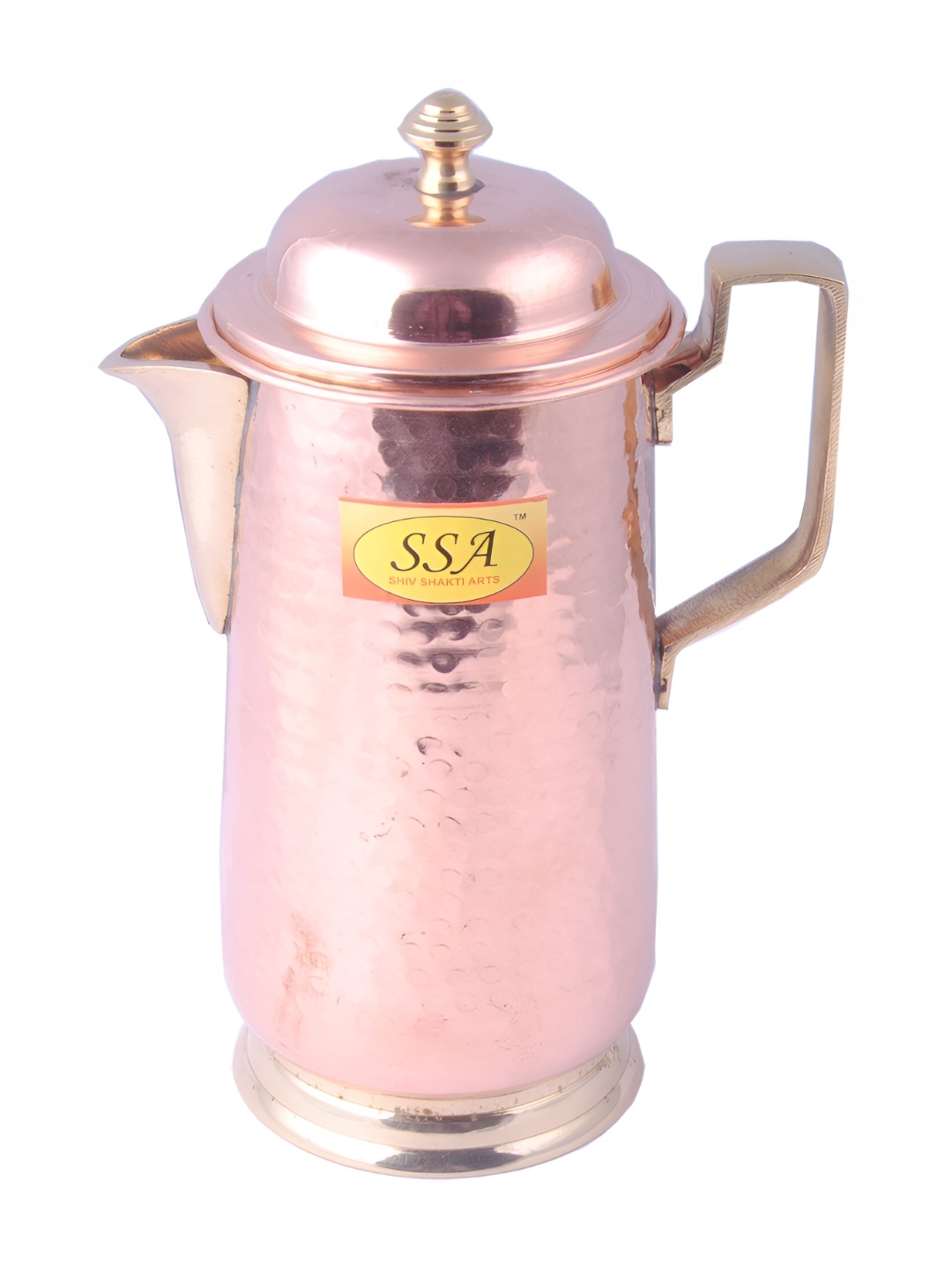 

Shivshakti Arts Brown Textured Copper Easy to Clean Water Jugs 1.6 L