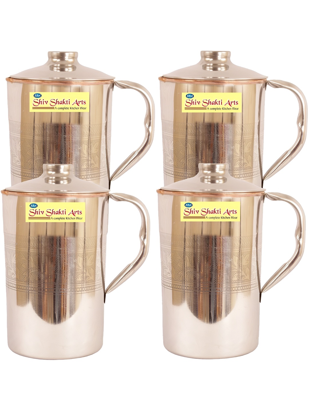 

Shivshakti Arts Steel Toned Textured Copper Easy to Clean Water Jugs 1.7 L