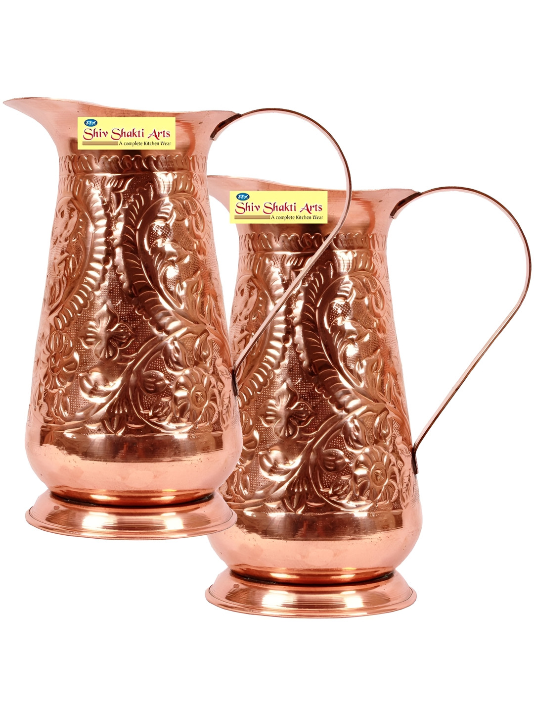 

Shivshakti Arts Copper-Toned Easy to Clean Copper Water Jugs 1.2 L