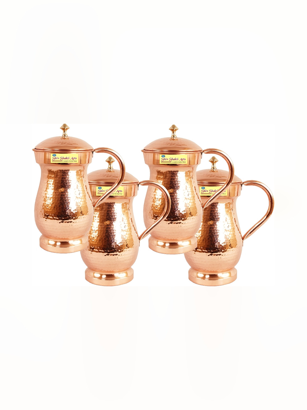 

Shivshakti Arts Copper-Toned Easy to Clean Copper Water Jugs 1.75 L