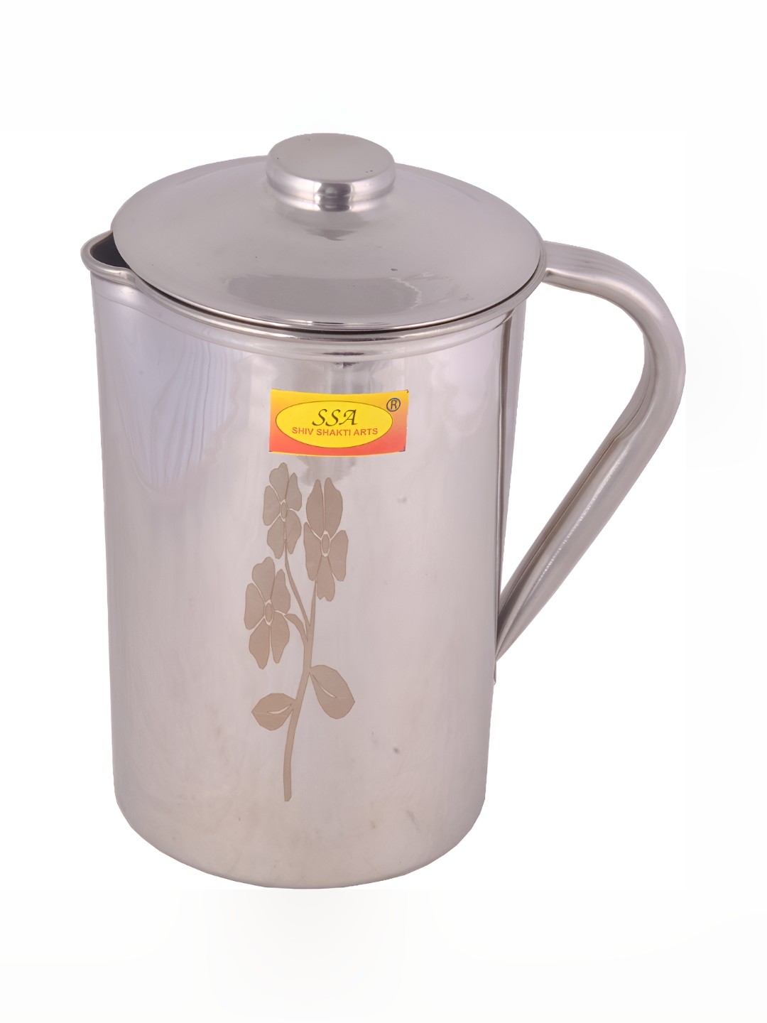 

Shivshakti Arts Silver-Toned Easy to Clean Stainless Steel Water Jugs 1.85 L Each