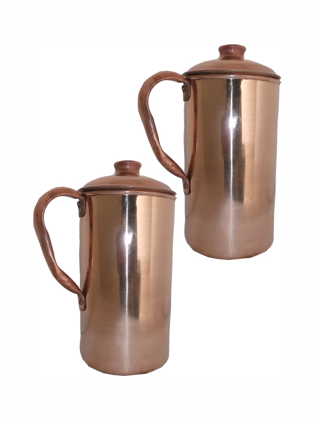 

Shivshakti Arts Copper Toned 2 Pcs Easy to Clean Copper Water Jugs 2 L