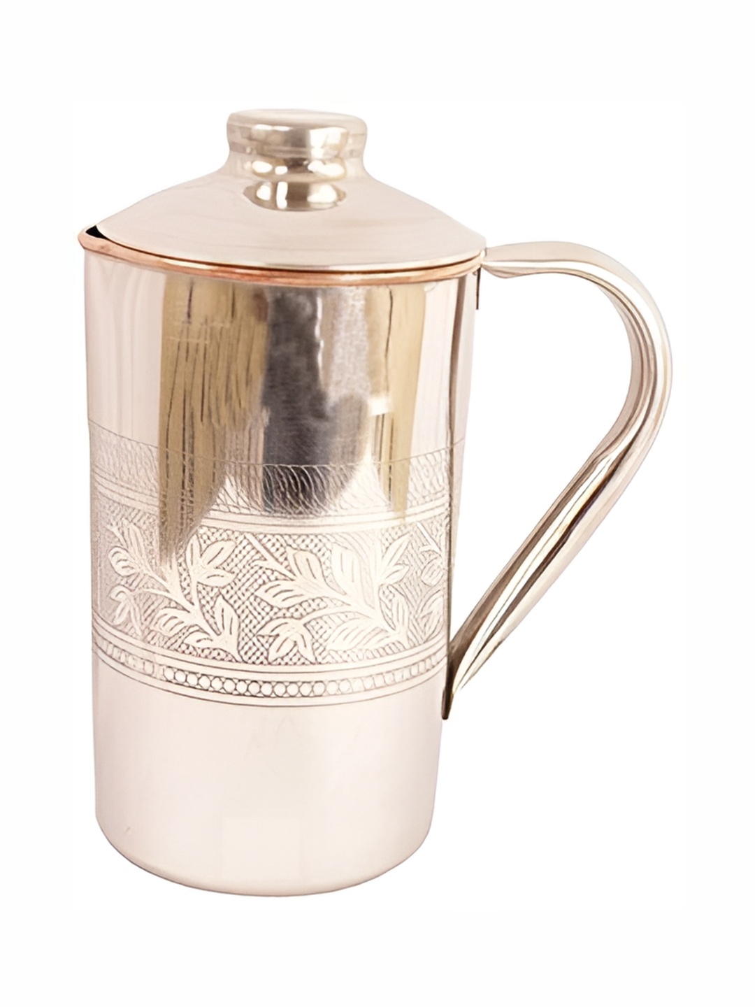 

Shivshakti Arts Silver toned Easy to Clean Copper Water Jugs 1.325 L