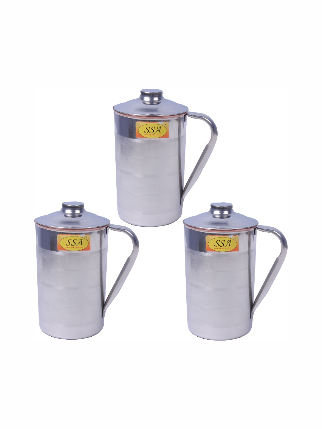 

Shivshakti Arts Steel Easy to Clean Copper Water Jugs 1.7L