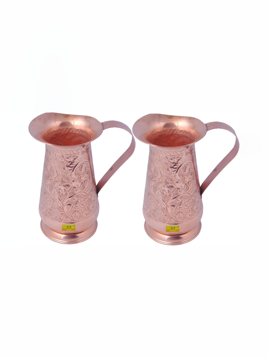 

Shivshakti Arts Copper Toned 2 Pieces Easy to Clean Water Jugs 1.2L