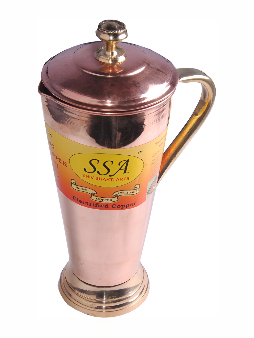 

Shivshakti Arts Copper Toned Easy To Clean Water Jugs 1.18L