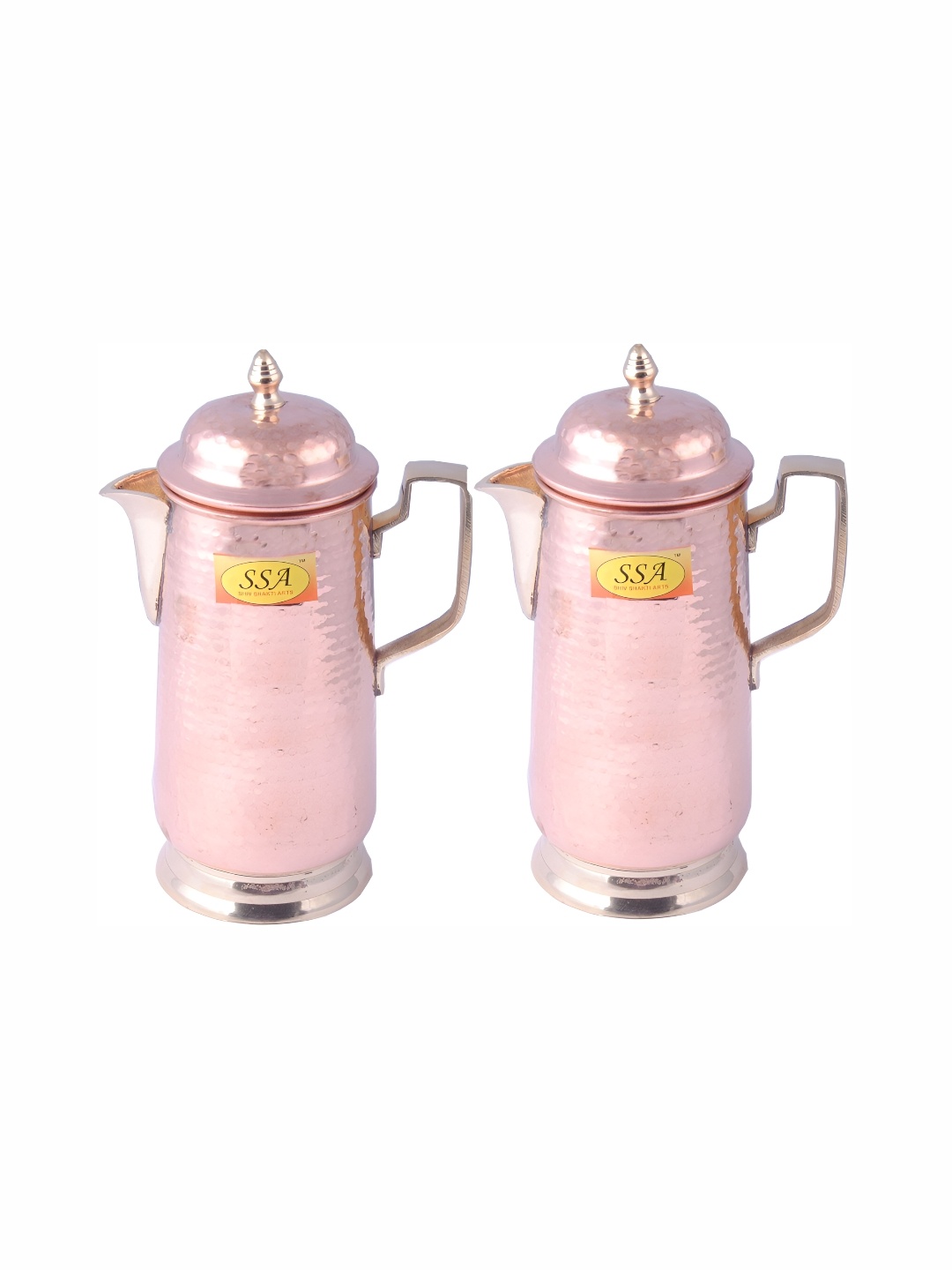 

Shivshakti Arts Copper Toned 2 Pieces Easy To Clean Water Jugs 1.6L