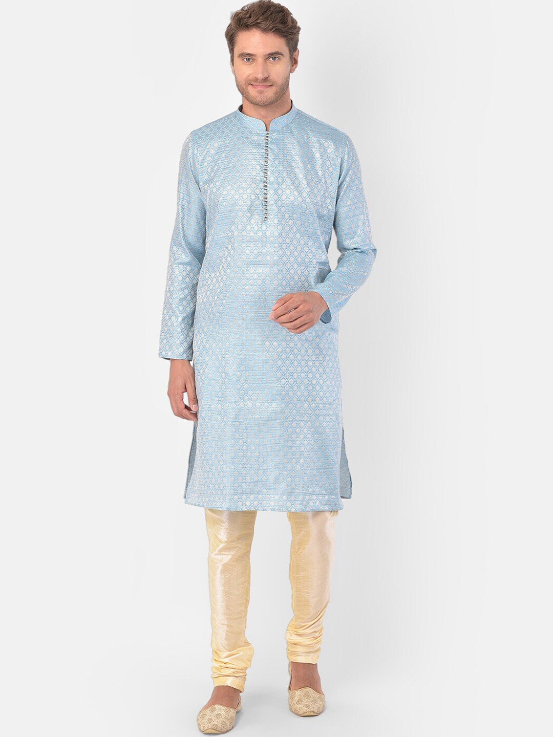 

DEYANN Ethnic Motifs Thread Work Kurta, Blue