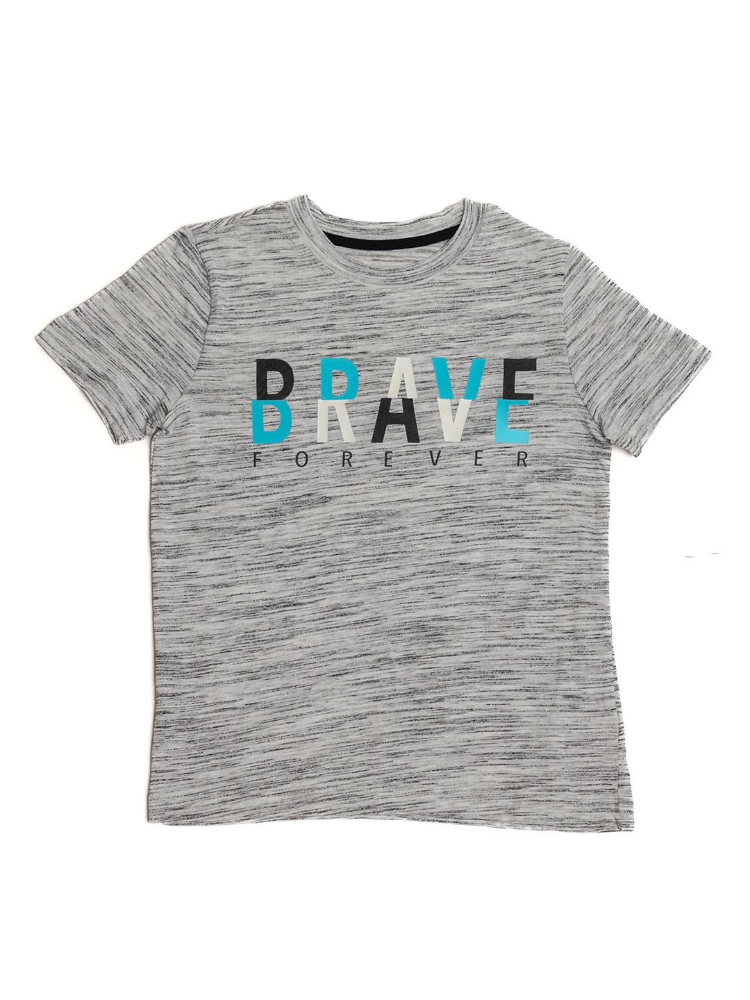 

BAESD Boys Typography Printed Pure Cotton T-shirt, Grey