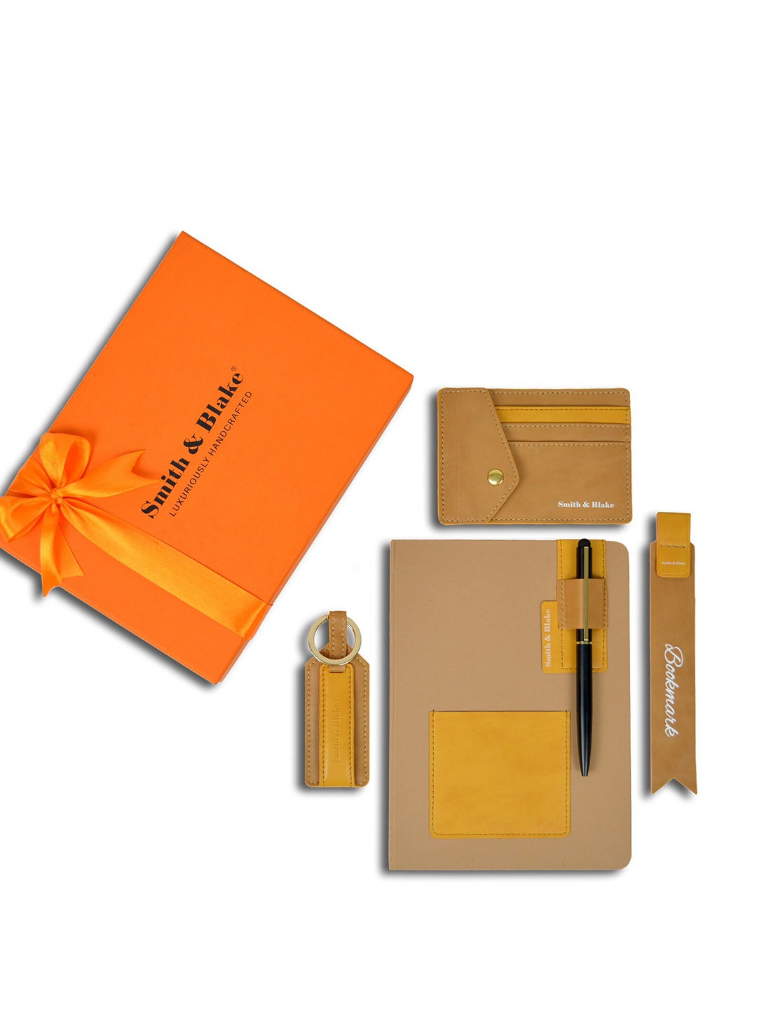 

Smith & Blake Unisex Forever Favourites Leather Accessory Gift Set, Beige