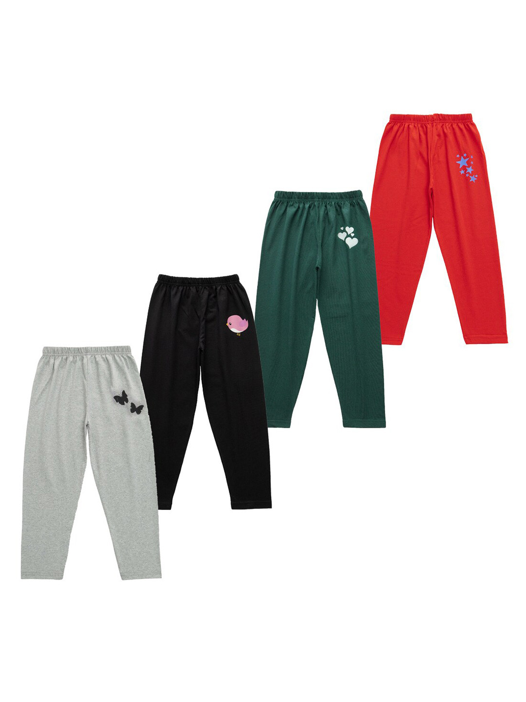 

Luke & Lilly Girls Pack Of 4 Pure Cotton Track Pants, Red