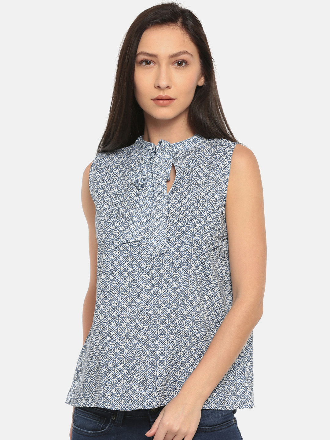 

Pepe Jeans Women White Printed A-Line Top