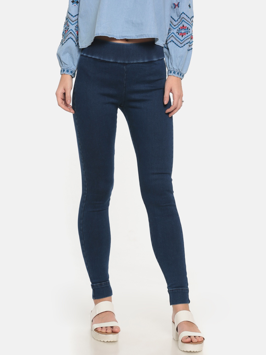 

Pepe Jeans Women Blue Super Skinny Fit Jeggings