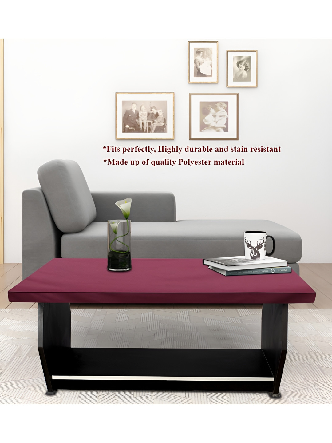 

Stylista Maroon Waterproof Rectangular 2-Seater Table Cover