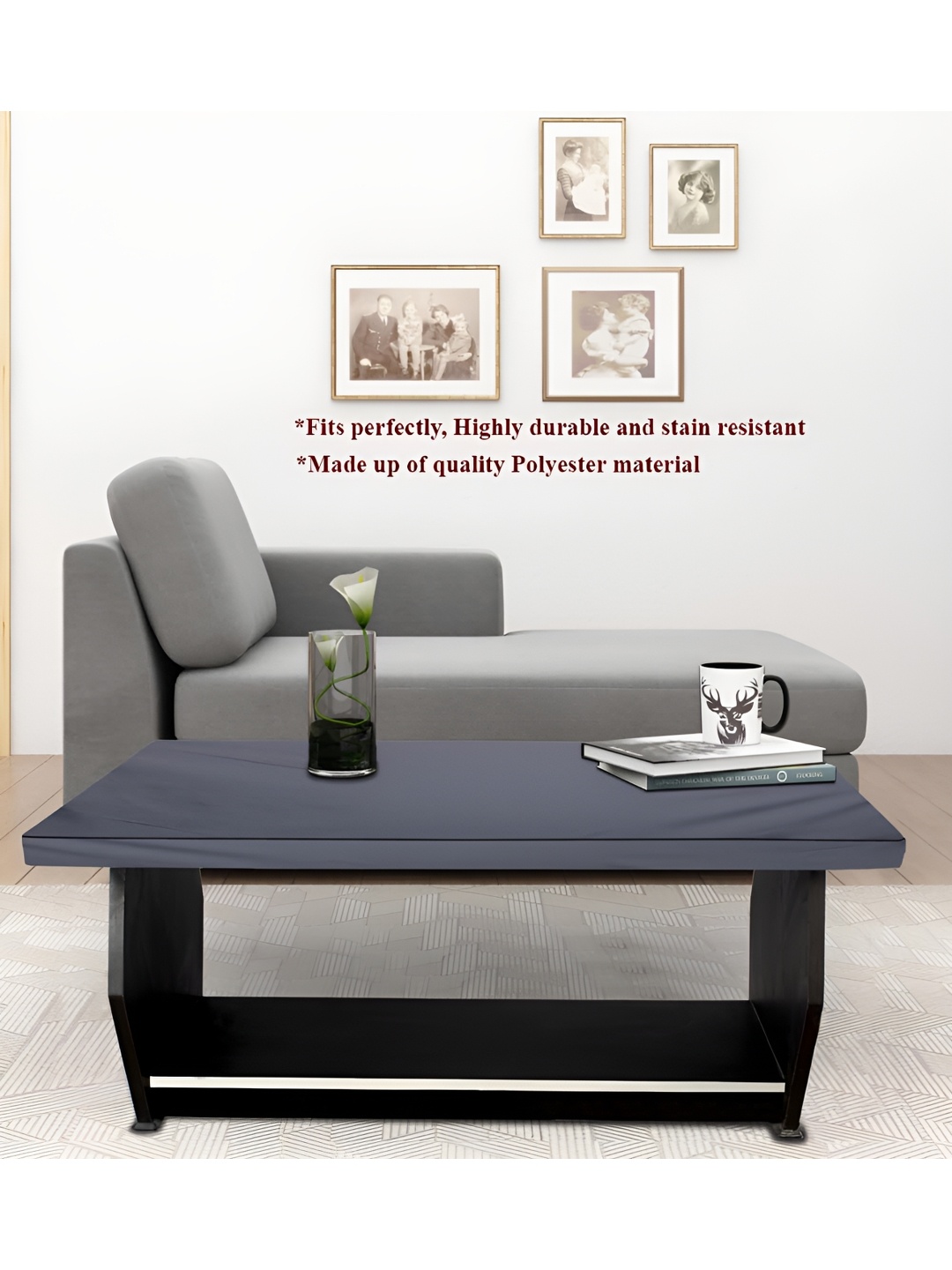 

Stylista Grey Waterproof Rectangle 1.52 m x 30.48 cm Table Cover