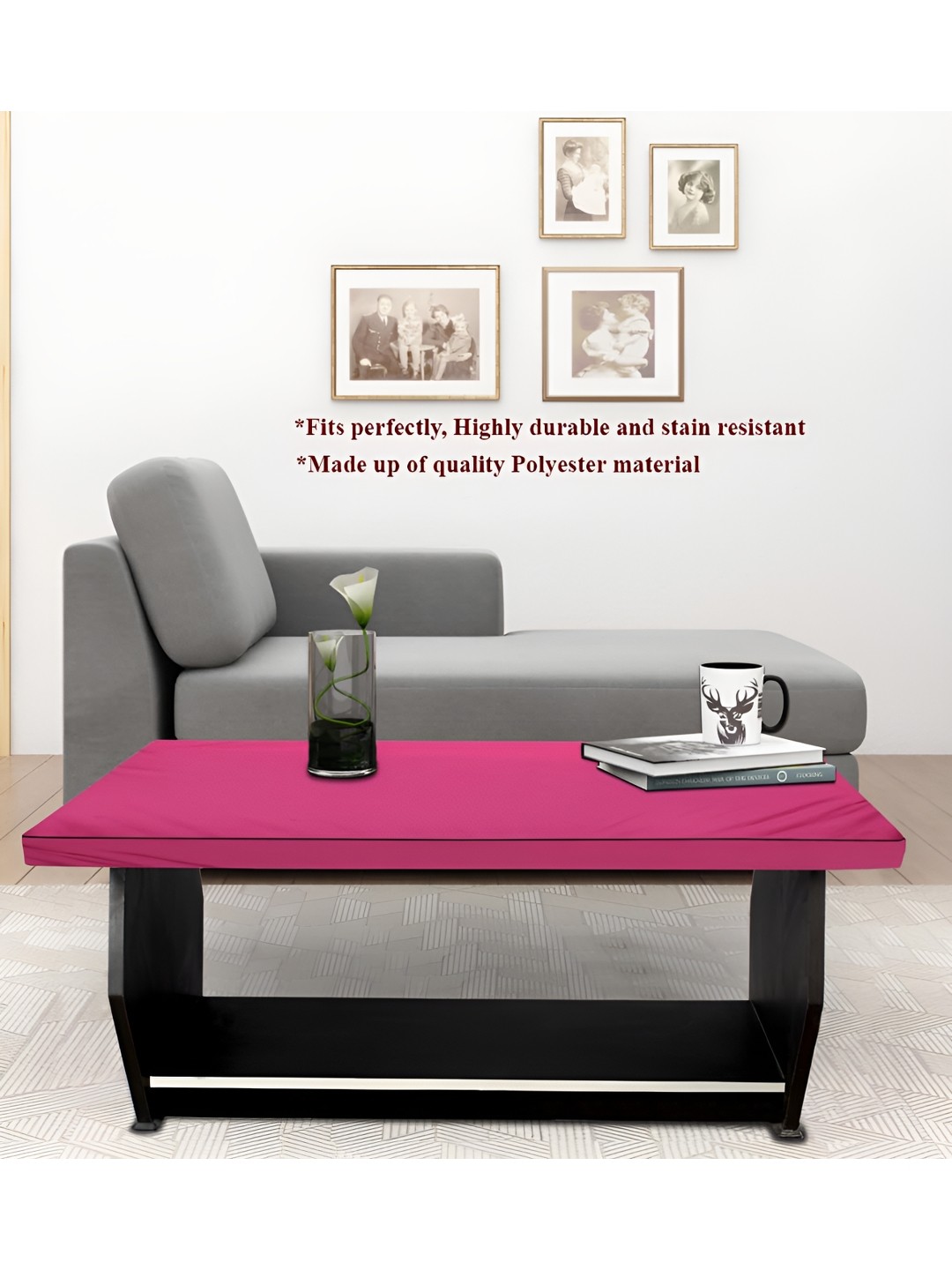 

Stylista Pink Waterproof 2-Seater Rectangular Table Cover