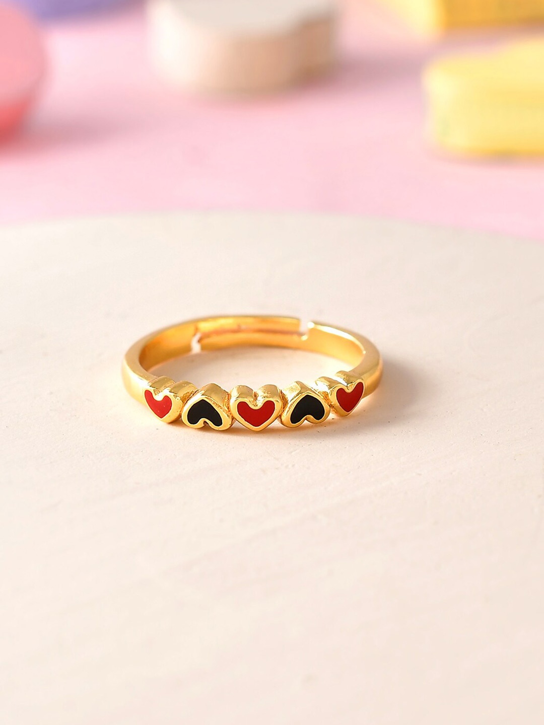 

Voylla Gold-Plated Stone-Studded Finger Ring