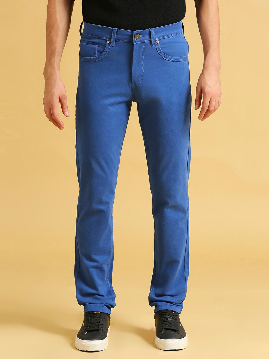 

HJ HASASI Men Blue Relaxed Fit High-Rise Cotton Jeans