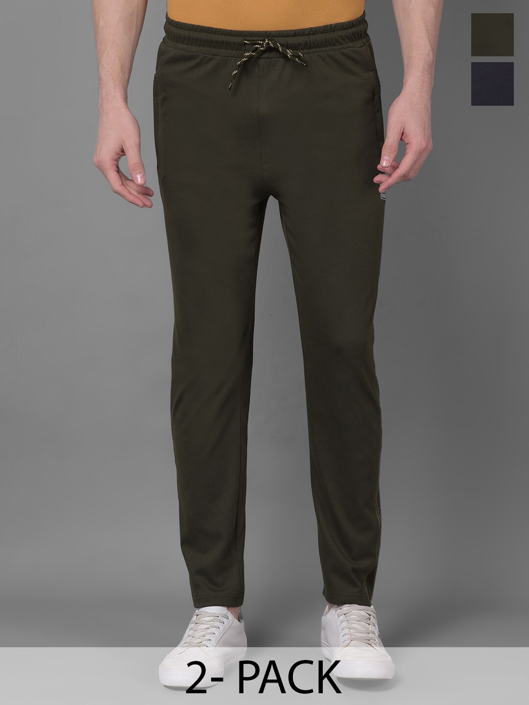 

Dollar Men Pack Of 2 Cotton Track Pants, Black