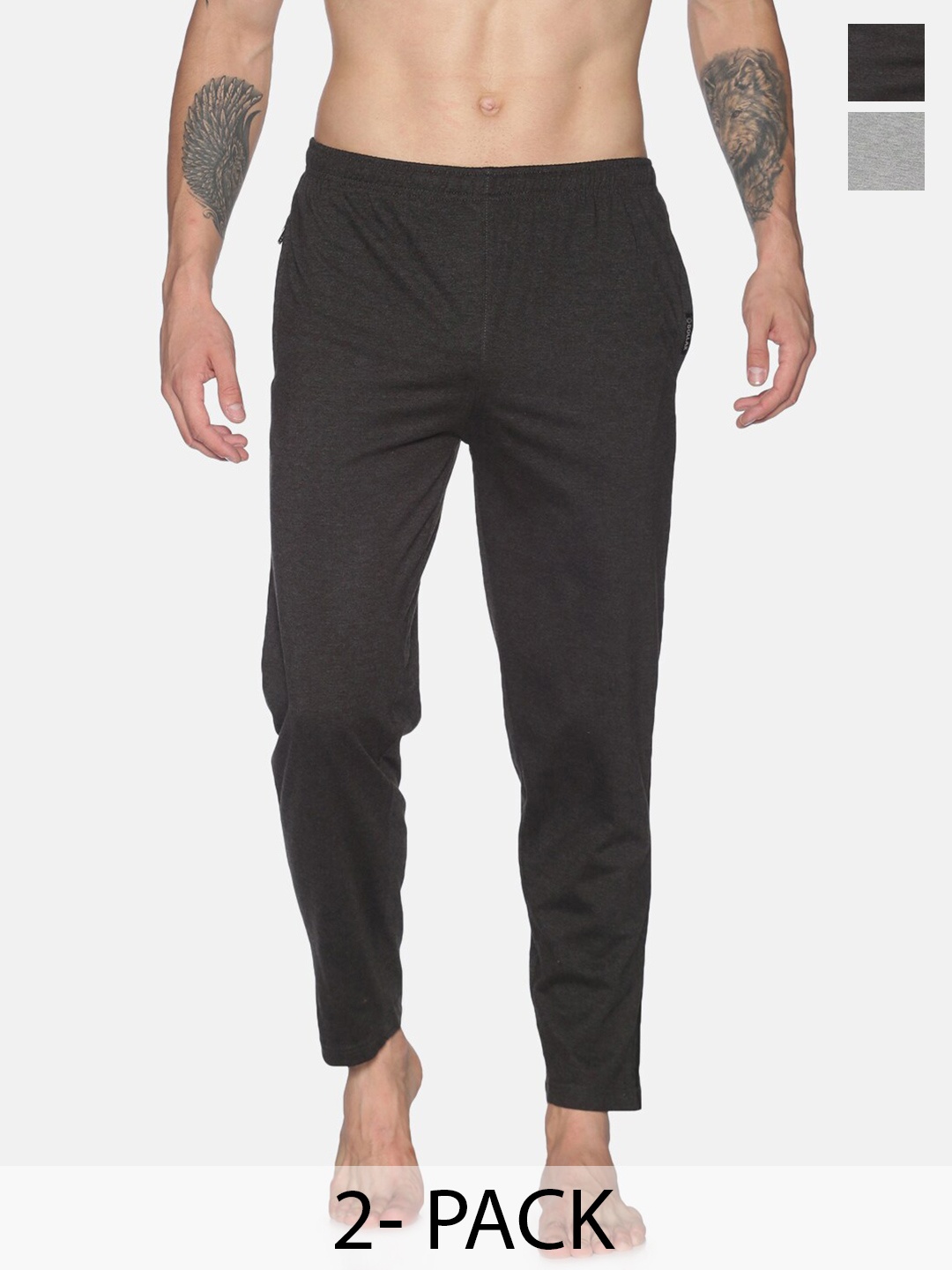 

Dollar Pack Of 2 Cotton Lounge Pants, Black