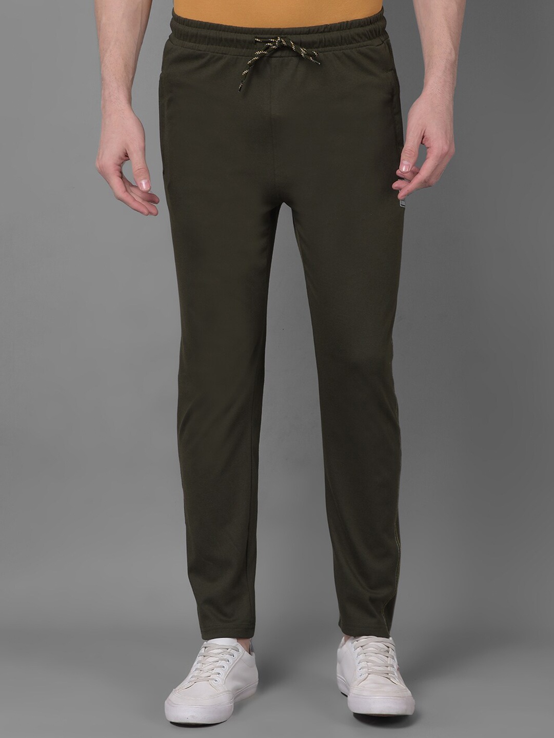 

Dollar Men Mid-Rise Cotton Track Pants, Olive