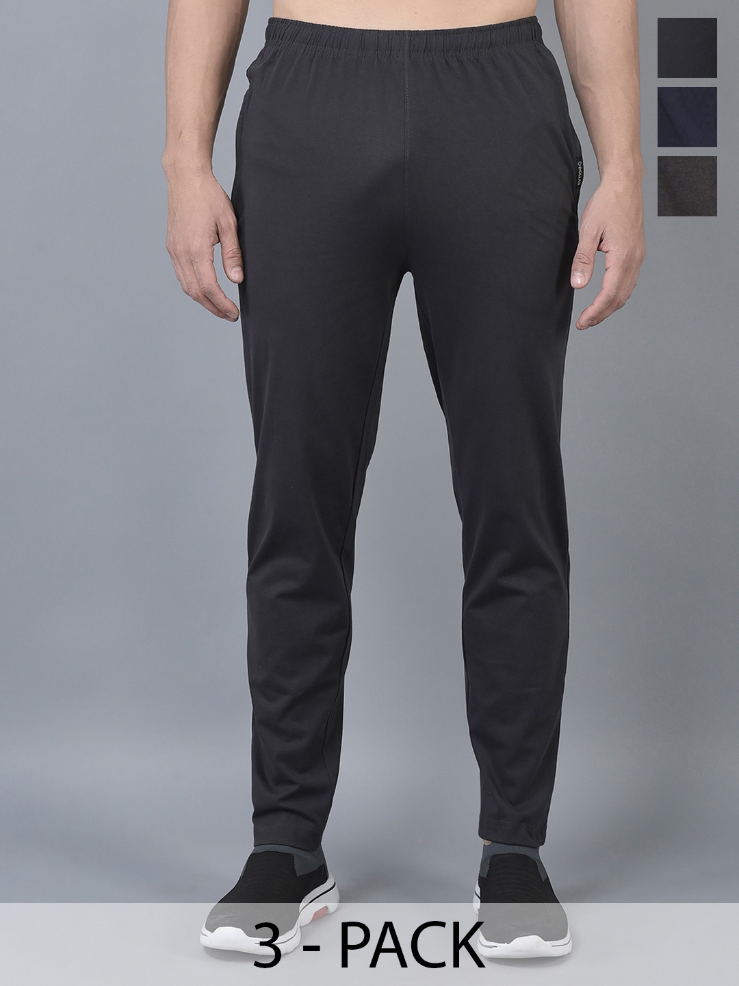 

Dollar Men Pack Of 3 Cotton Lounge Pant & Track Pant, Navy blue