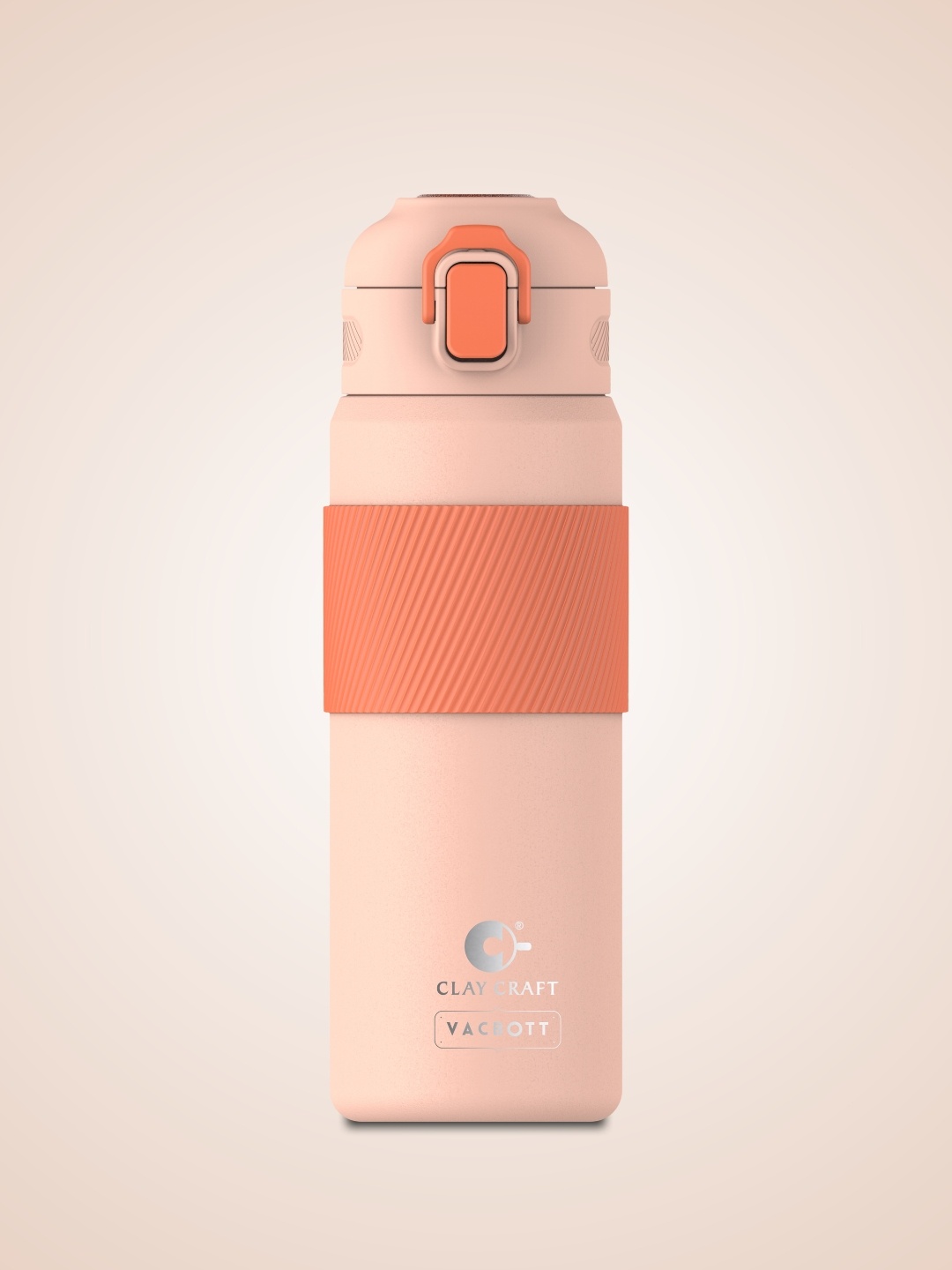 

CLAY CRAFT Peach Stainless Steel Double Wall Vacuum Water Bottle 700 ML