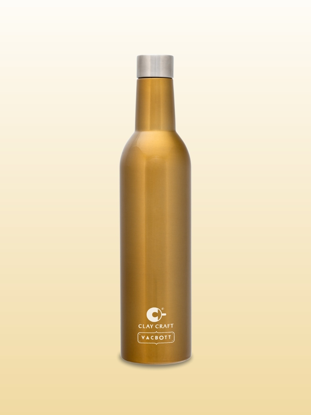 

CLAY CRAFT GoldToned Single Stainless Steel Double Wall Vacuum Water Bottle 800 ml, Gold