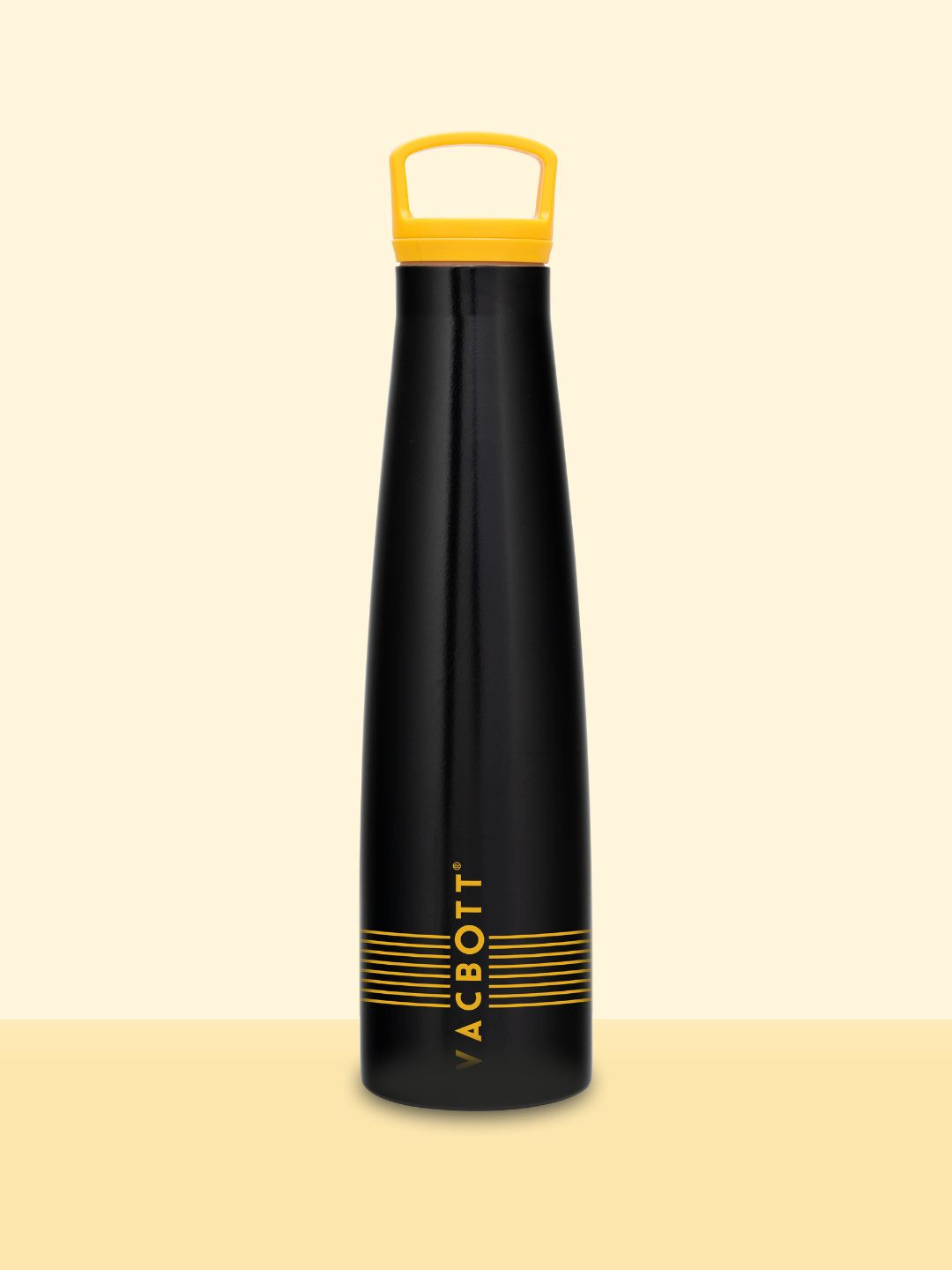 

CLAY CRAFT Black & Yellow Stainless Steel Double Wall Vacuum Water Bottle 700 ML