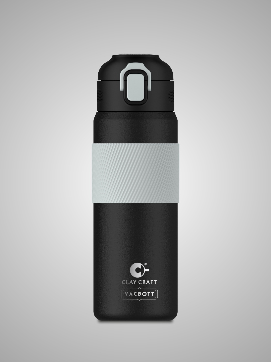

CLAY CRAFT Black & Grey Stainless Steel Double Wall Vacuum Water Bottle 700 ML
