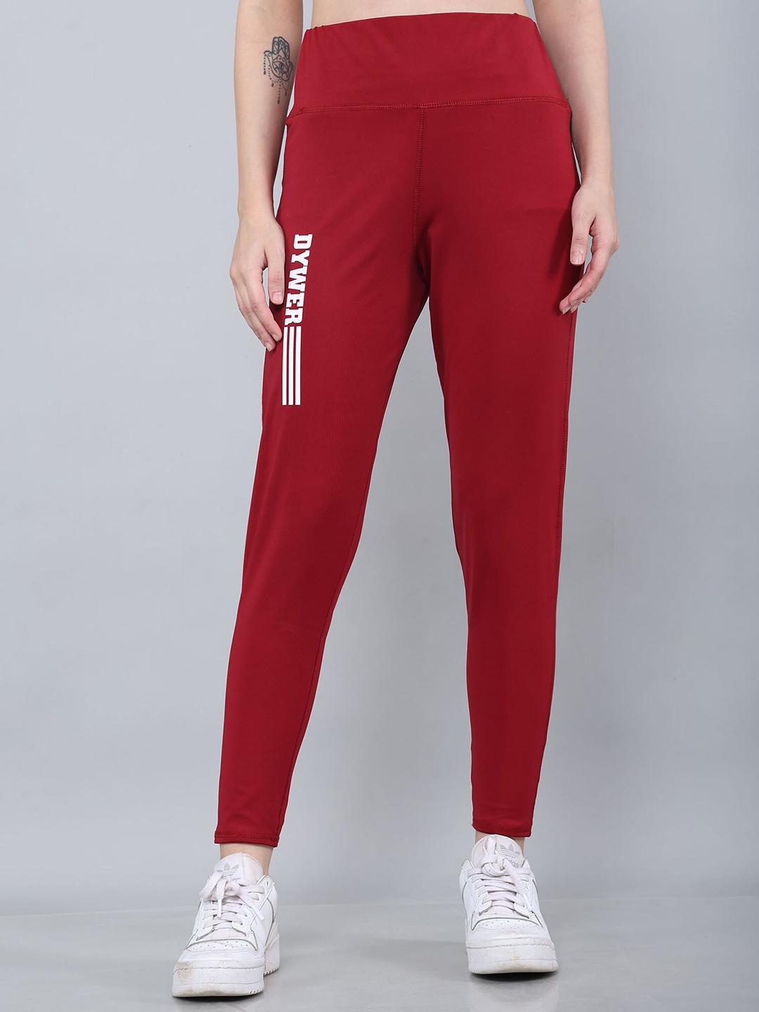 

BAESD Girls High-Rise Ankle-Length Tights, Maroon
