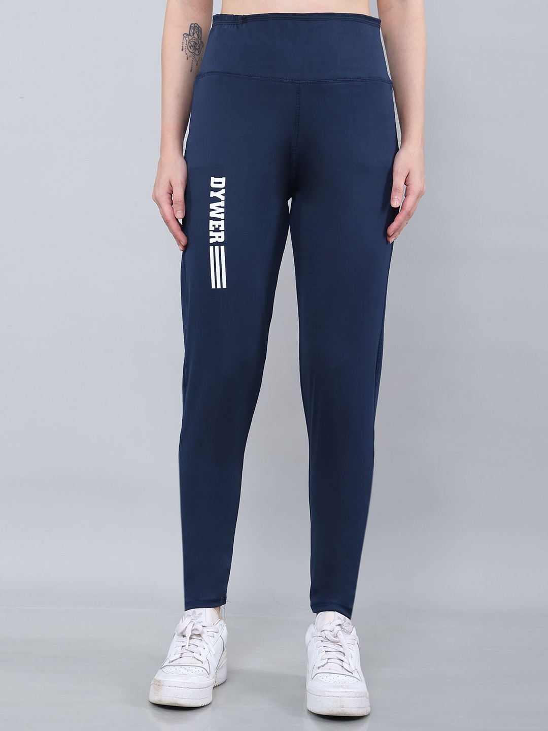 

BAESD Girls High-Rise Ankle-Length Tights, Navy blue