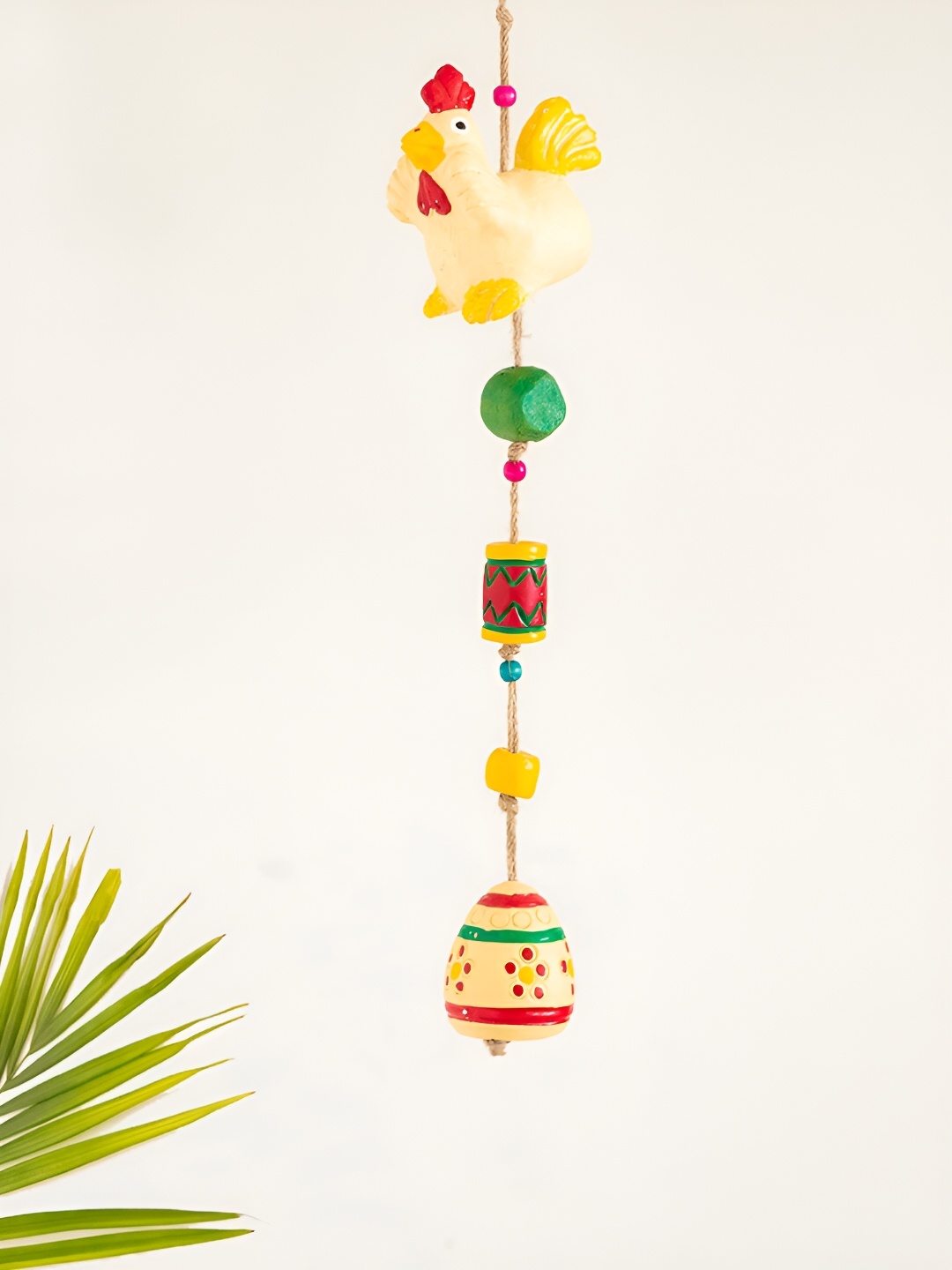 

ExclusiveLane Yellow & Green Resting Hen Wall Hanging