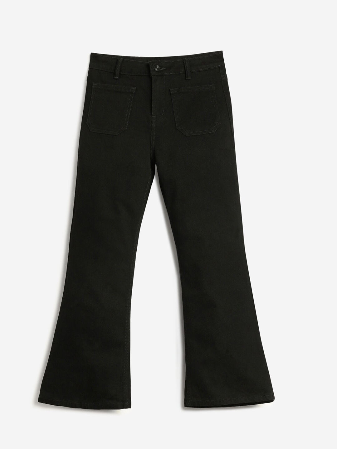 

LilPicks Girls Jean Mid-Rise Clean Look Cotton Jeans, Black