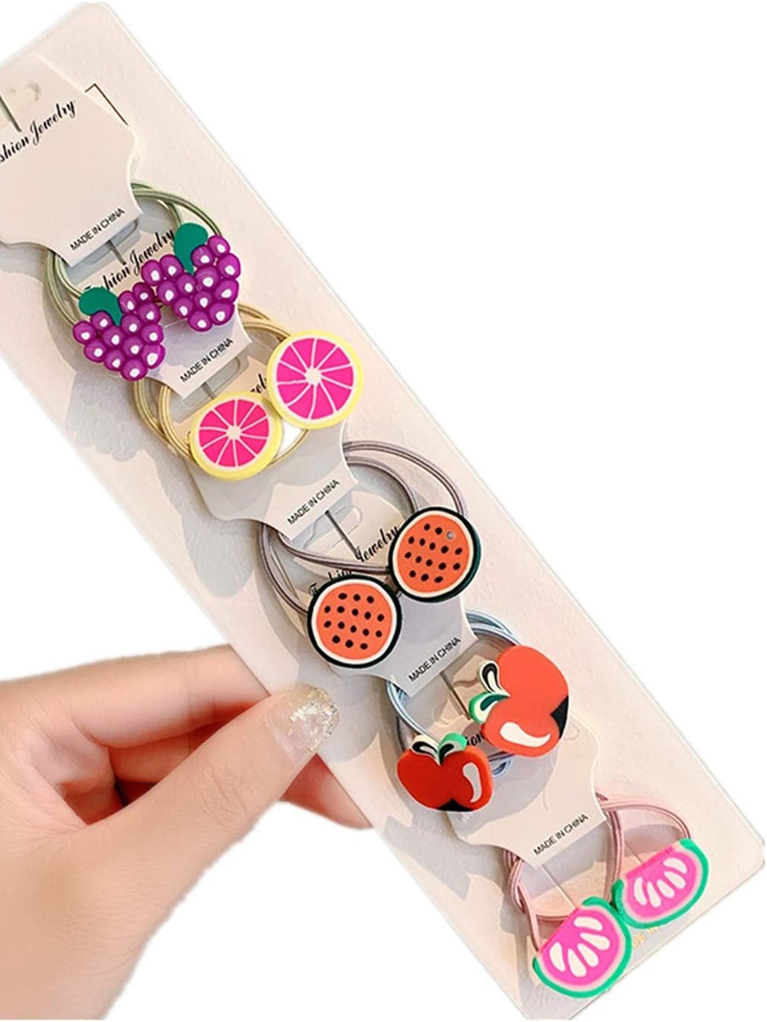 

LYTIX Girls Set of 10 Assorted Embellished Ponytail Holders