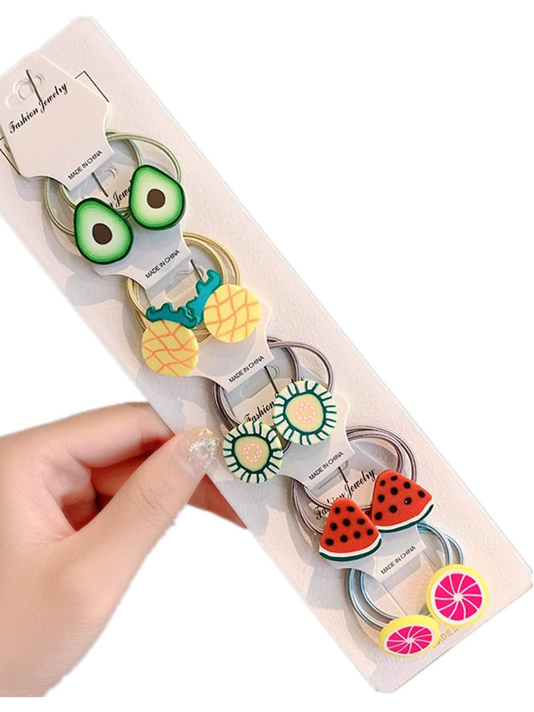 LYTIX Girls Set Of 10 Assorted Embellished Ponytail Holders