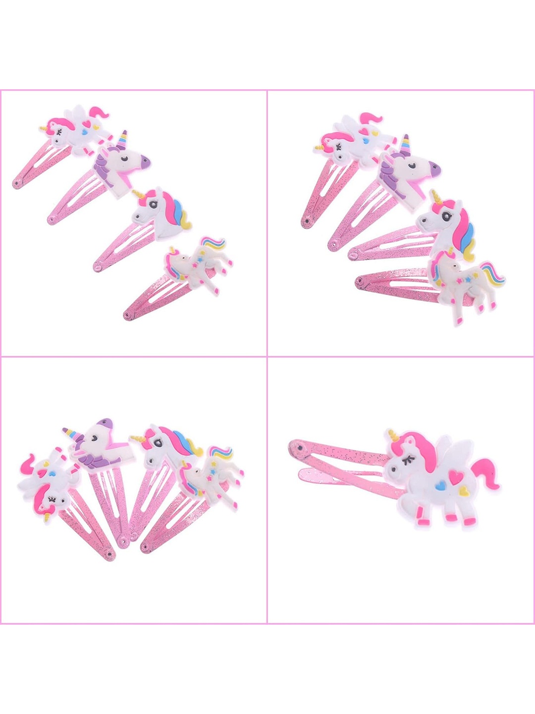 

LYTIX Girls Set Of 20 Embellished Claw Clip, Pink