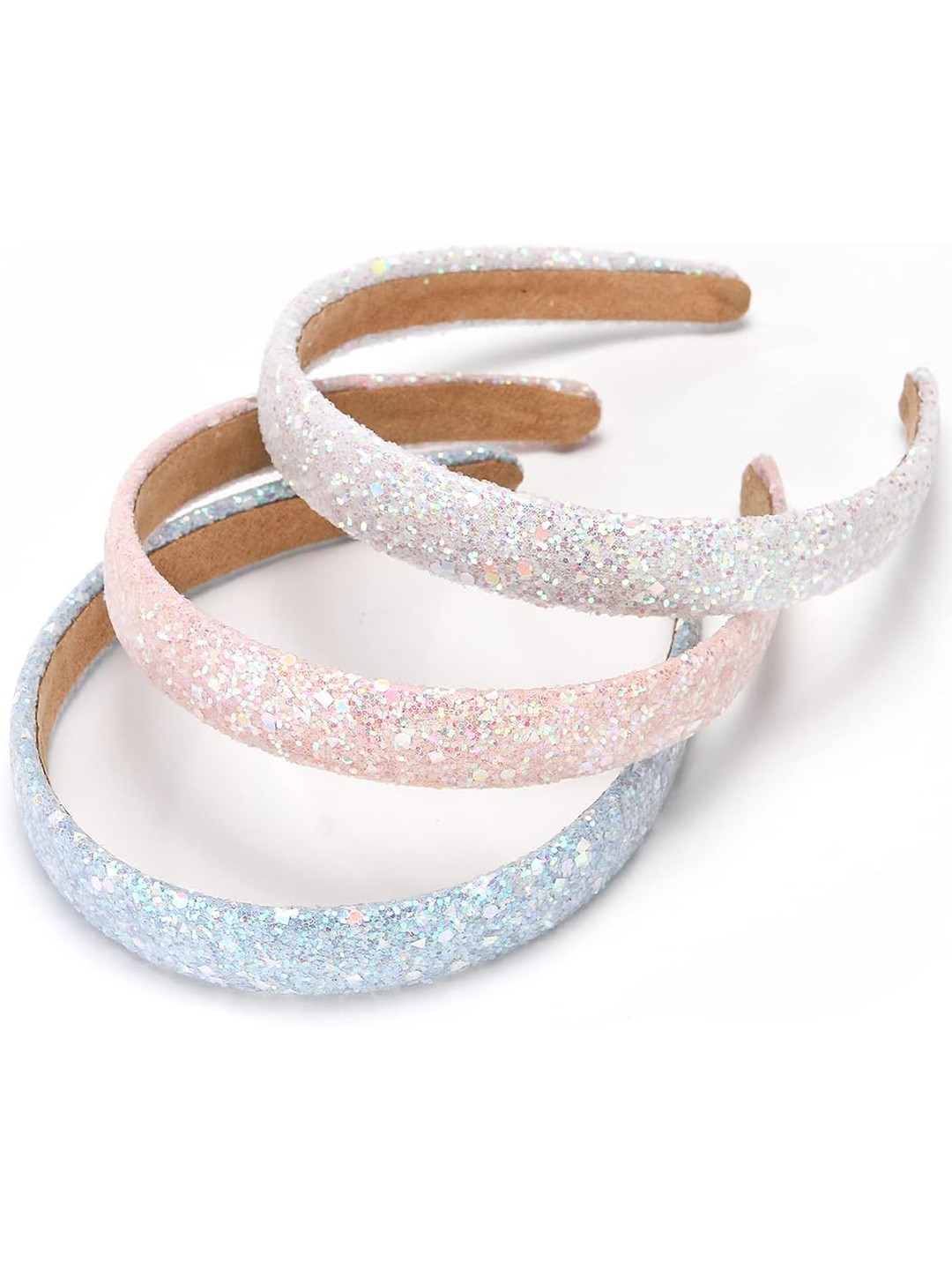 

LYTIX Girls Set of 3 Embellished Hairband, Pink