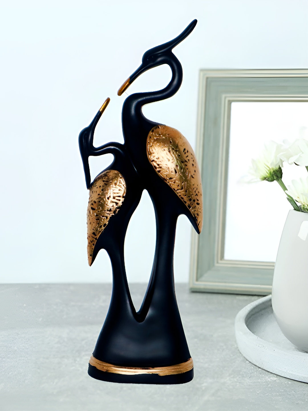 

HOME AUZAR Black & Copper Animals Curio Showpiece