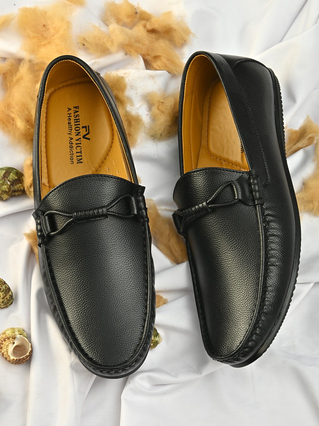 

Fashion Victim Men Bows Deytail Loafers, Black