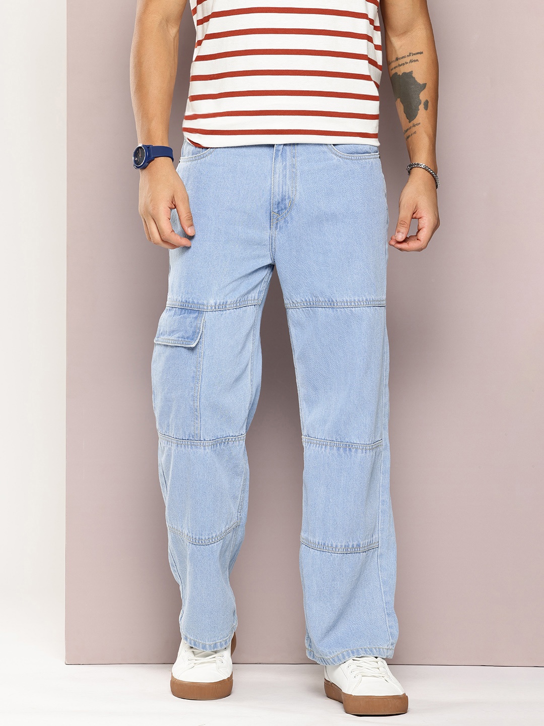 

Kook N Keech Men Pure Cotton Straight Fit Jeans, Blue