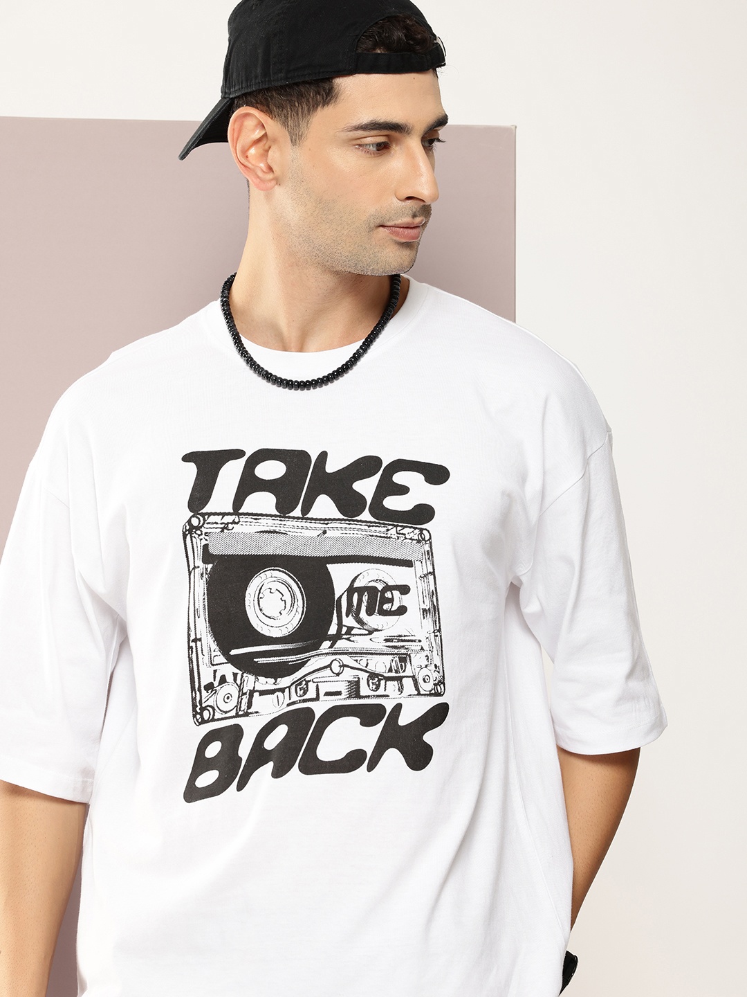 

Kook N Keech Typography Printed Drop-Shoulder Sleeves Pure Cotton T-shirt, White