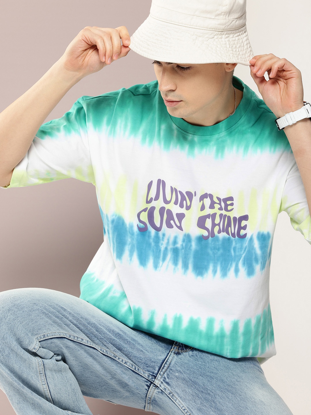 

Kook N Keech Dyed Drop-Shoulder Sleeves Pure Cotton T-shirt, White