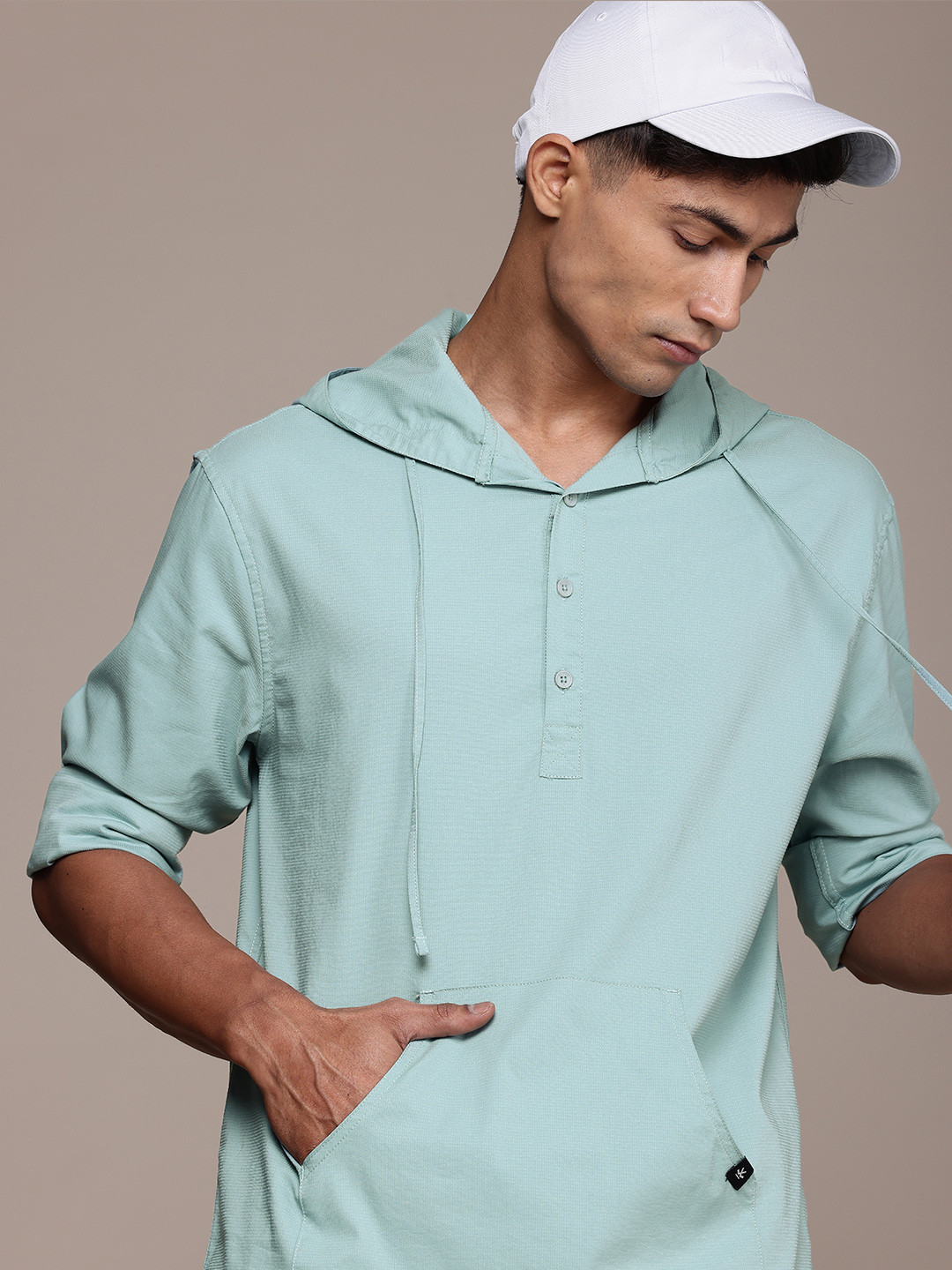 

WROGN Men Opaque Casual Shirt, Green