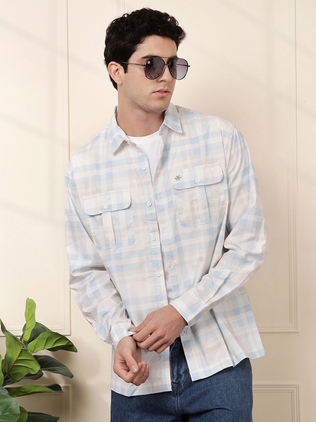

WROGN Checked Casual Shirt, White