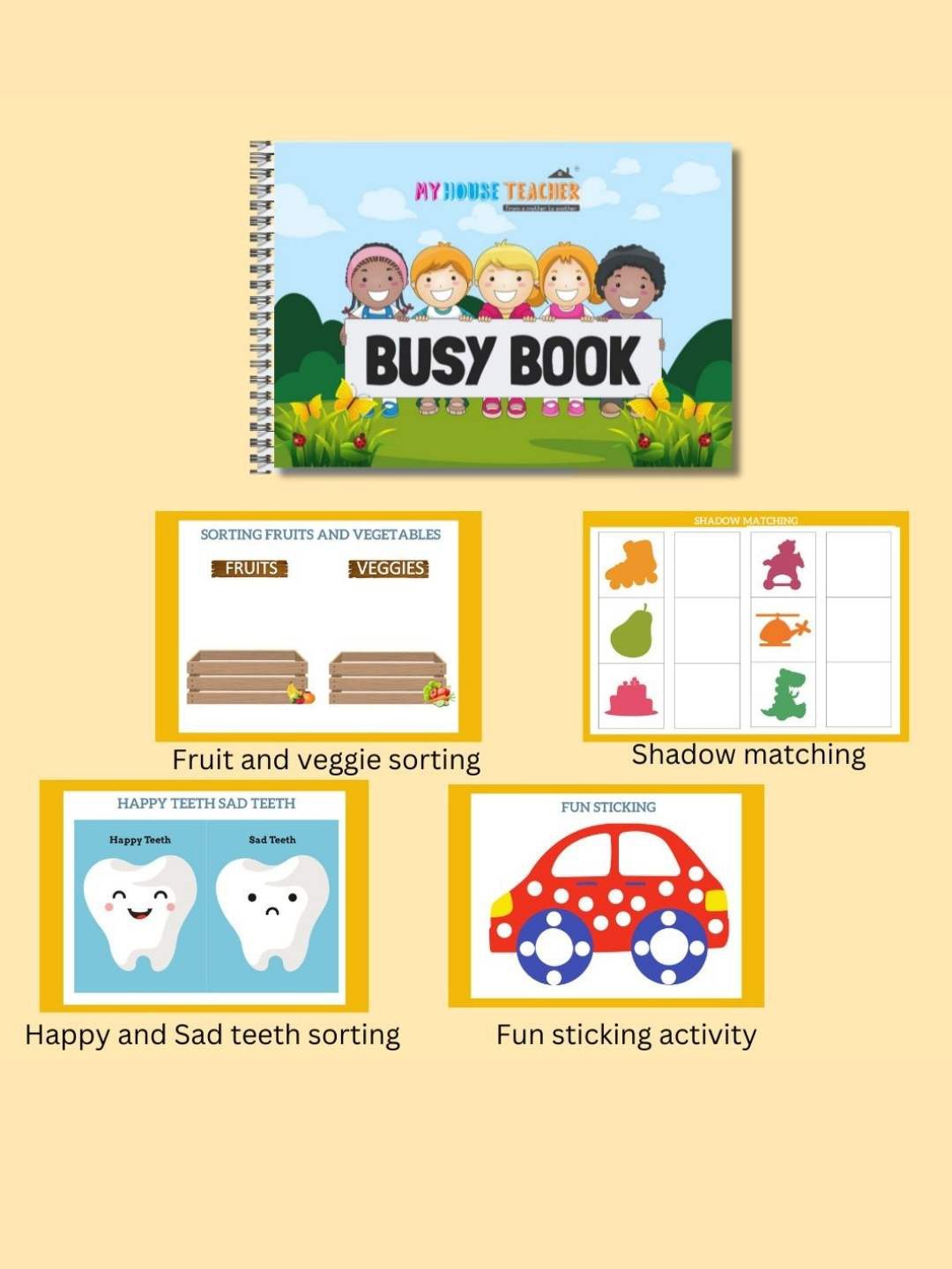 

My House Teacher Activity Busy Book, White