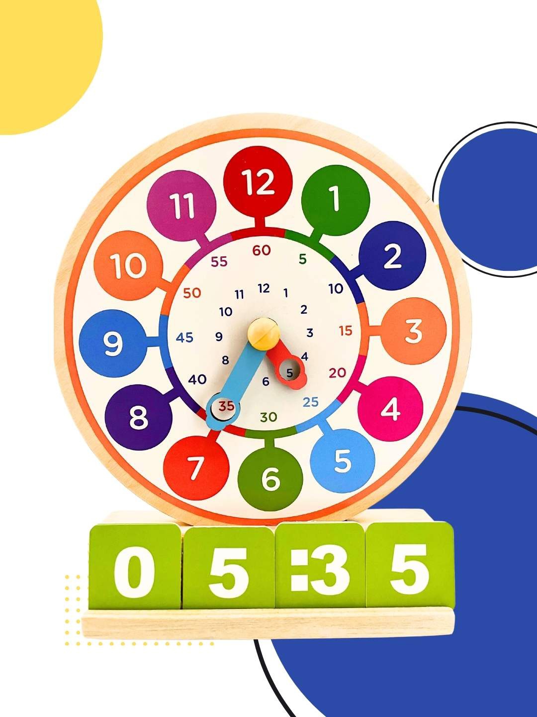 

My House Teacher Kids My First Wooden Clock, White