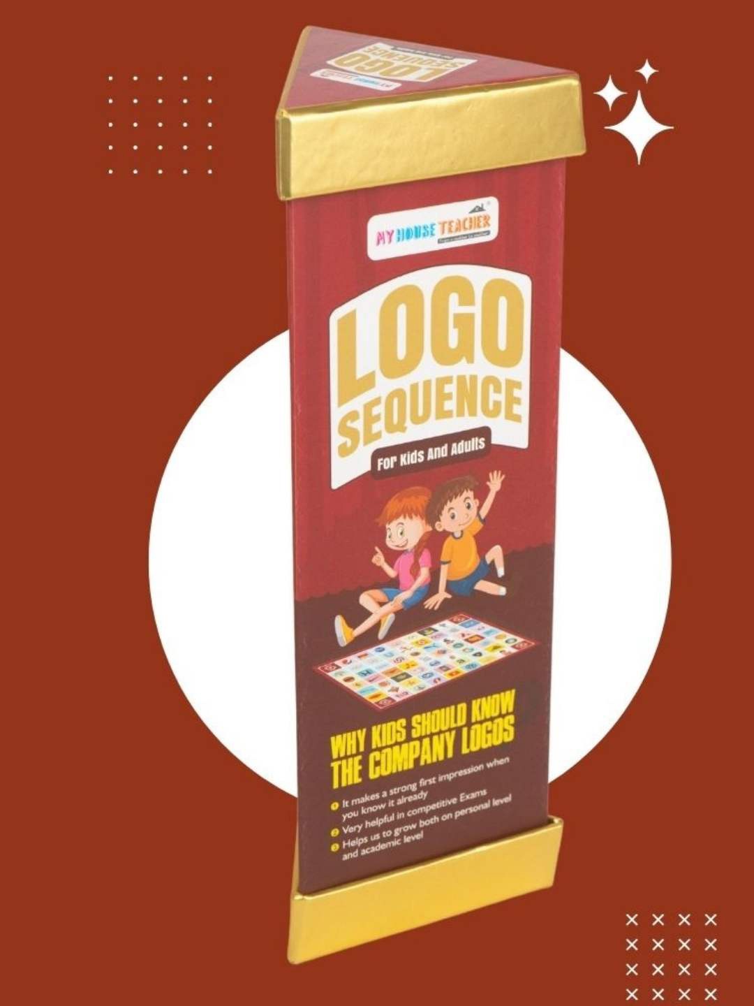 

My House Teacher Logo Sequence Board Game, White