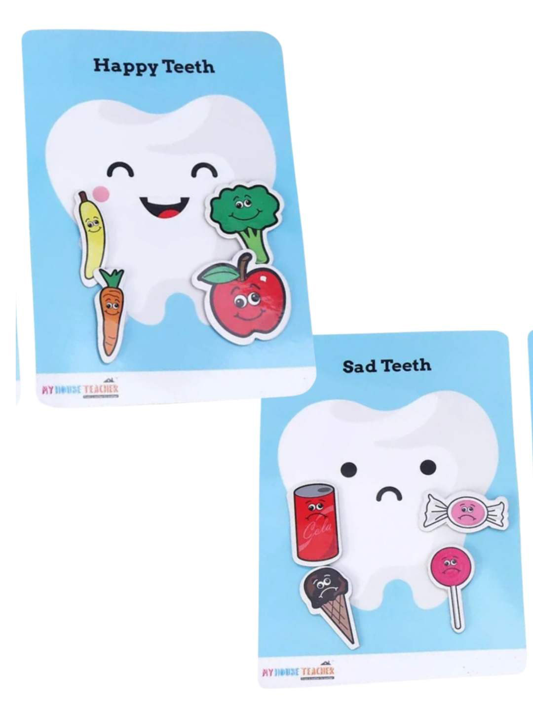 

My House Teacher Kids Happy Teeth & Sad Teeth Sorting Baby Busy Bag, Blue