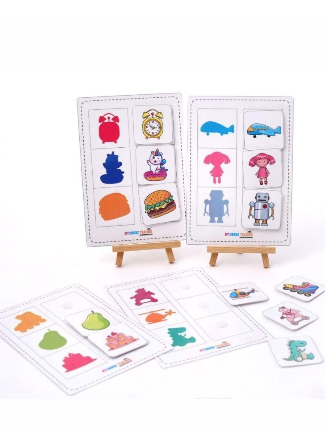 

My House Teacher Kids Shadow Matching Activity Busy Bag, White